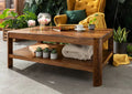 Segur Solid Wood Coffee Table In Provincial Teak Finish For Living Room