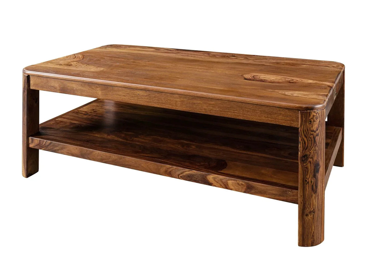 Segur Solid Wood Coffee Table In Provincial Teak Finish For Living Room