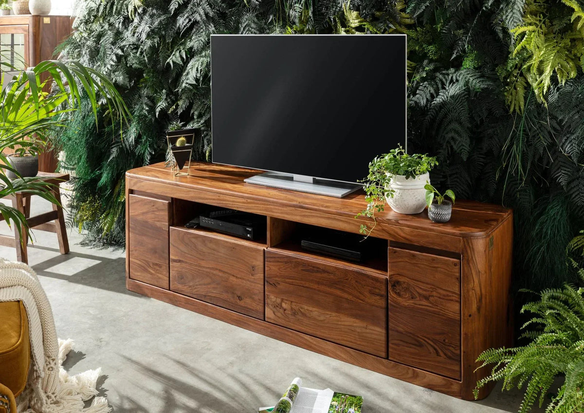 Segur Solid Wood Tv-Unit In Provincial Teak Finish For Living Room Furniture