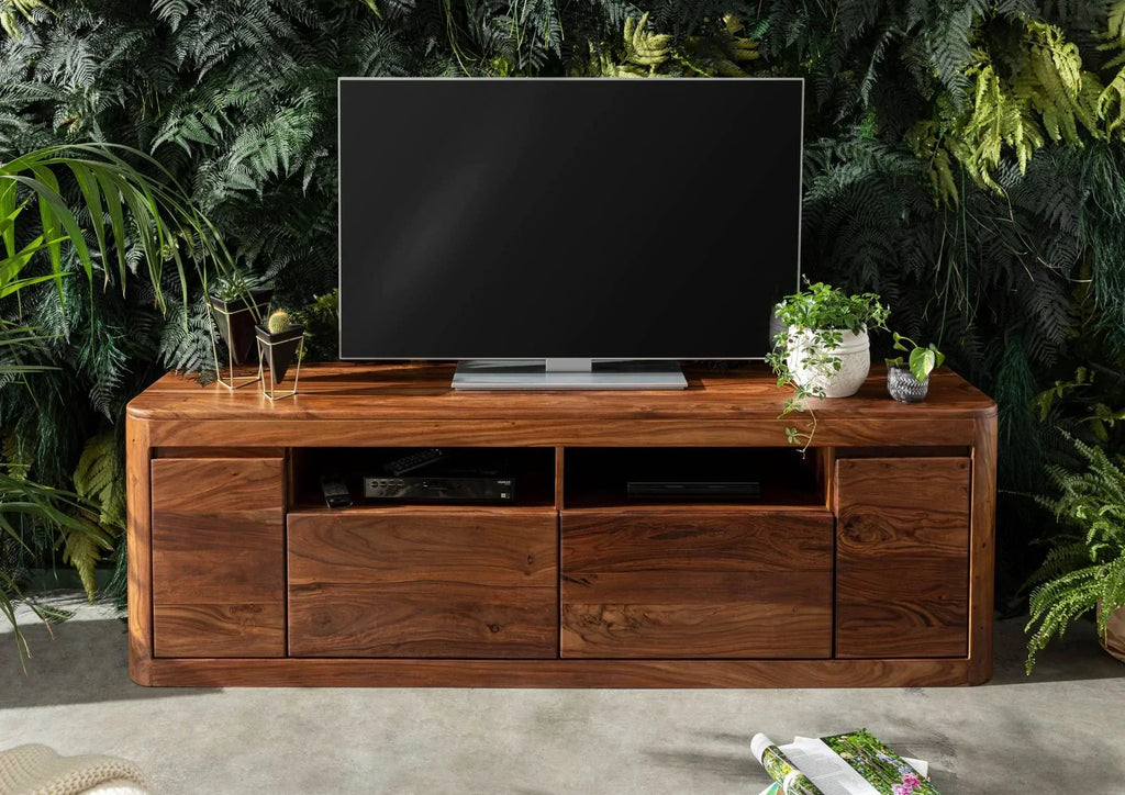 Segur Solid Wood Tv-Unit In Provincial Teak Finish For Living Room Furniture