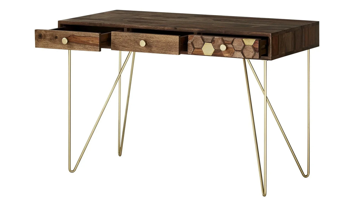 Lija Sheesham Wood Study Table In Natural Finish For Study Room Furniture