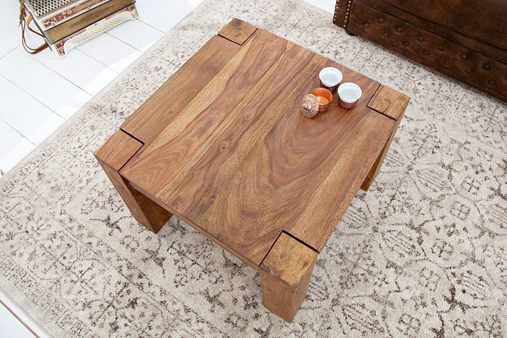 Reto Sheesham Wood Stool For Living Room Furniture