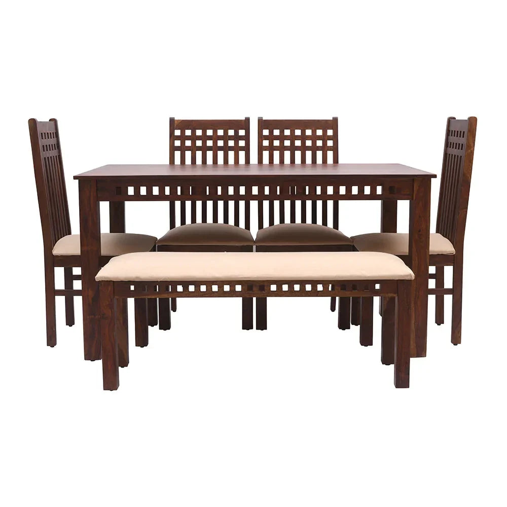 Facet Six Seater Dining Set Made Of Sheesham Wood