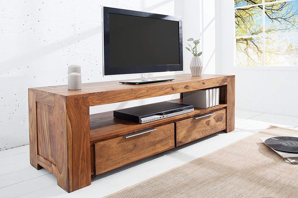 Reto Sheesham Wood Media Unit For Living Room Furniture