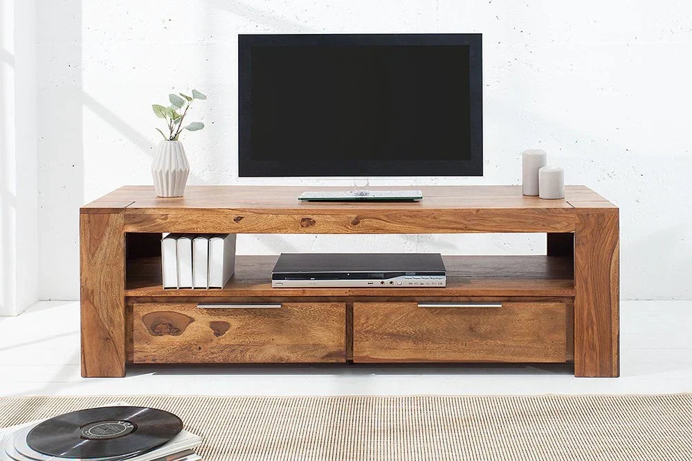 Reto Sheesham Wood Media Unit For Living Room Furniture
