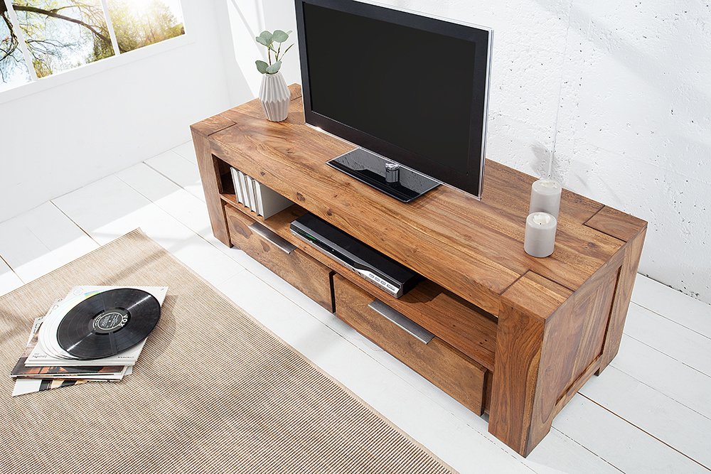 Reto Sheesham Wood Media Unit For Living Room Furniture