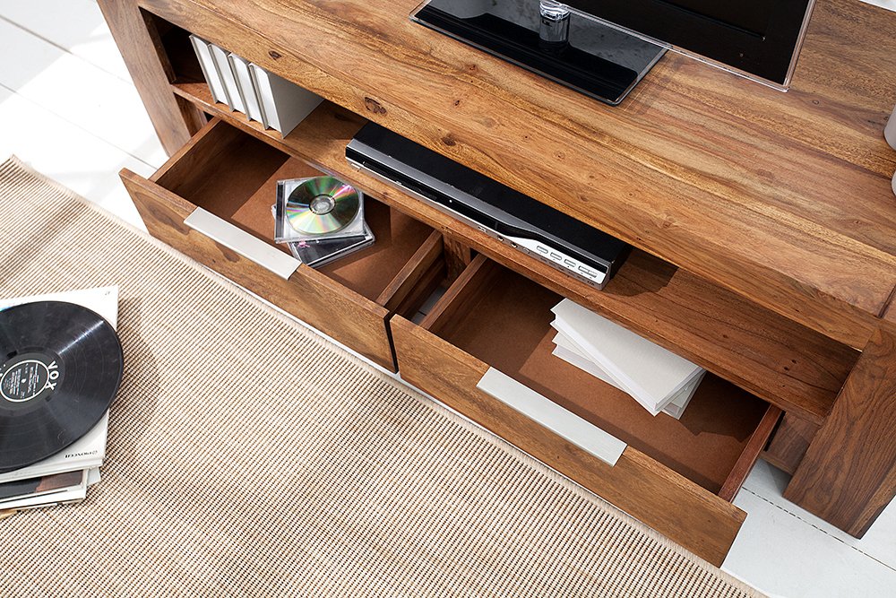 Reto Sheesham Wood Media Unit For Living Room Furniture