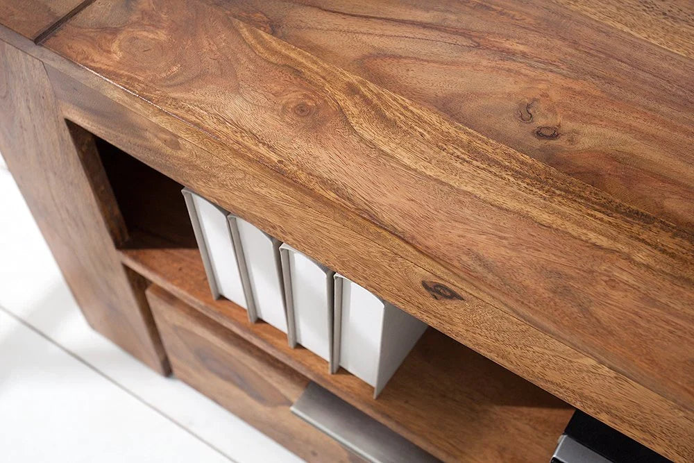Reto Sheesham Wood Media Unit For Living Room Furniture