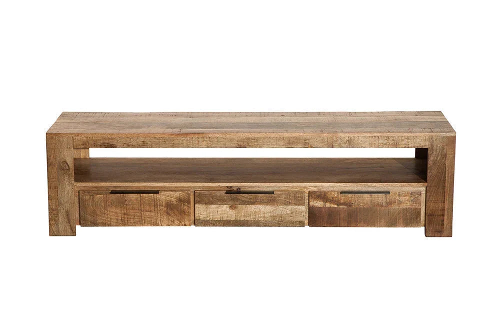 Delta Mango  Wood Extra Large TV Unit In Natural Finish  For Living Room Furniture