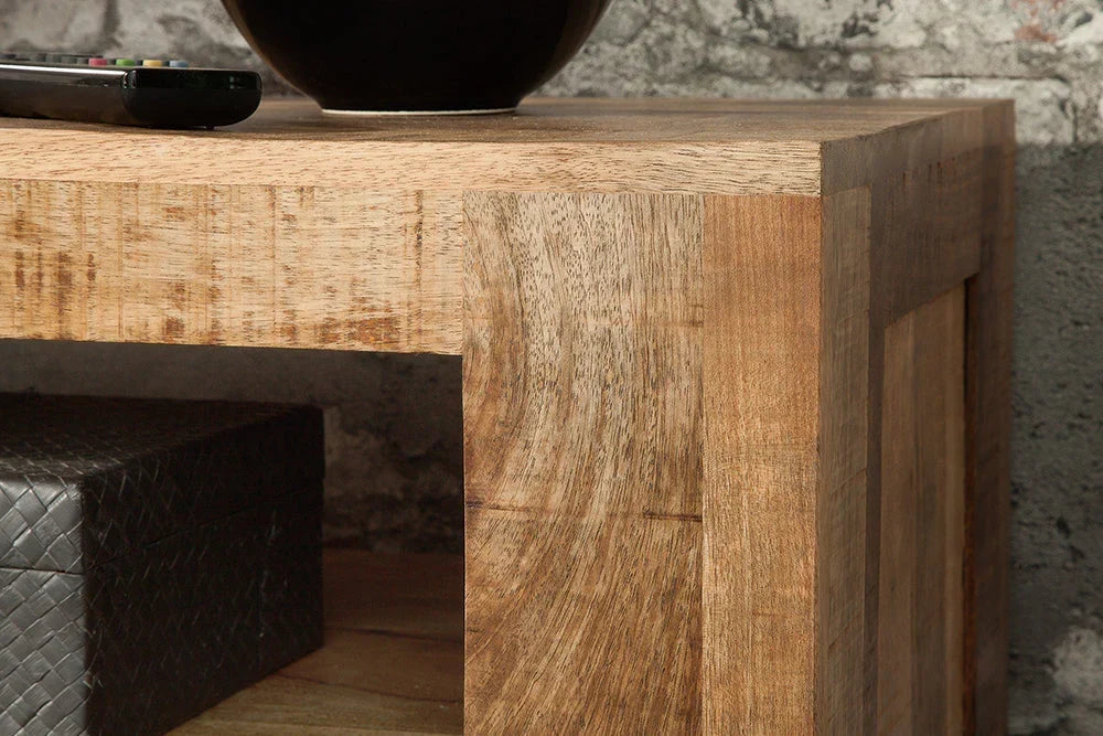 Delta Mango  Wood Extra Large TV Unit In Natural Finish  For Living Room Furniture
