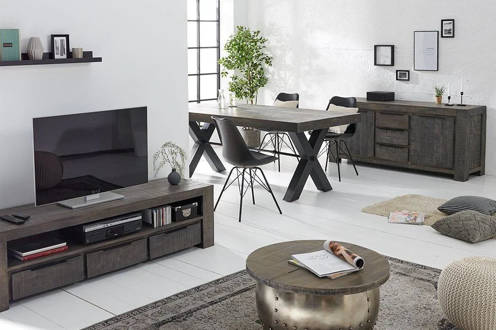 Delta Mango  Wood Extra Large TV Unit In Natural Finish  For Living Room Furniture