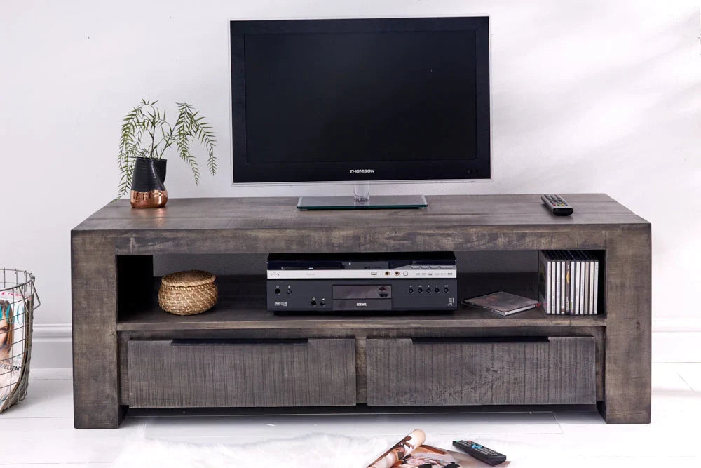 Delta Mango  Wood TV Unit In Natural Finish  For Living Room Furniture