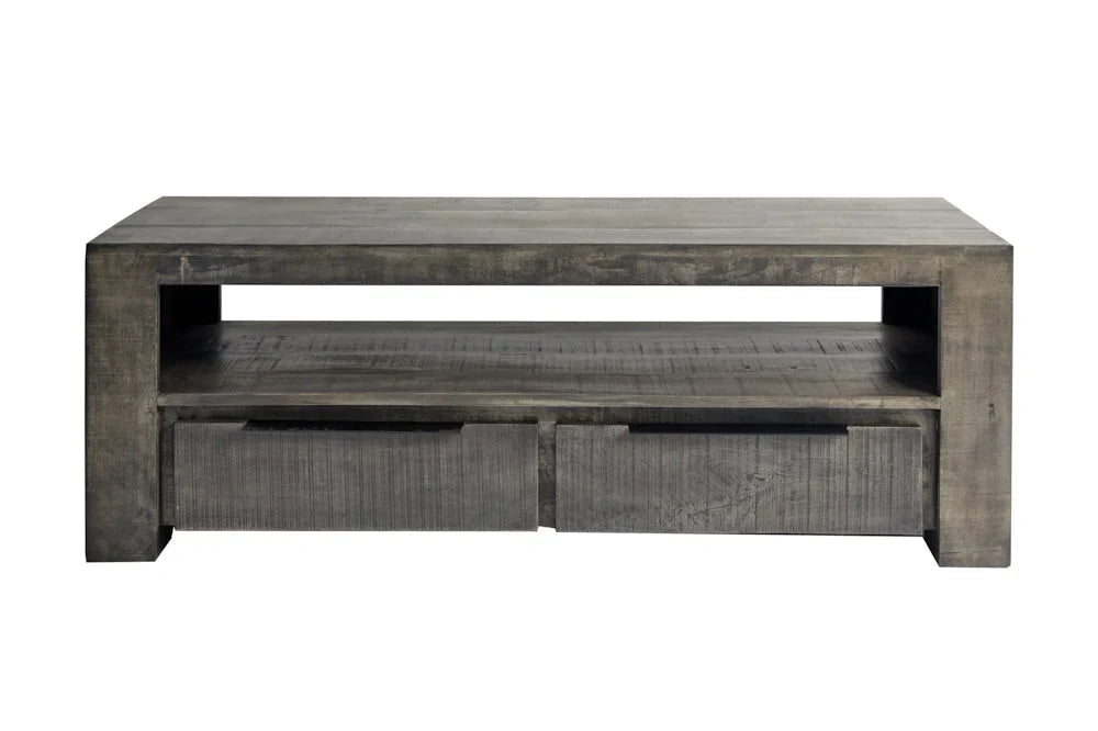 Delta Mango  Wood TV Unit In Natural Finish  For Living Room Furniture