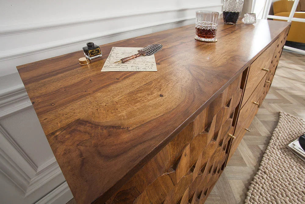 Reto Sheesham Wood Sideboard For Living Room Furniture