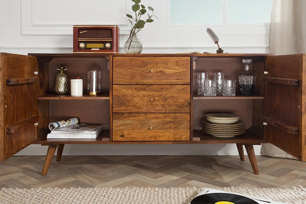 Reto Sheesham Wood Sideboard For Living Room Furniture