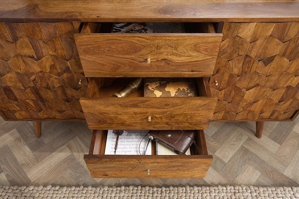 Reto Sheesham Wood Sideboard For Living Room Furniture