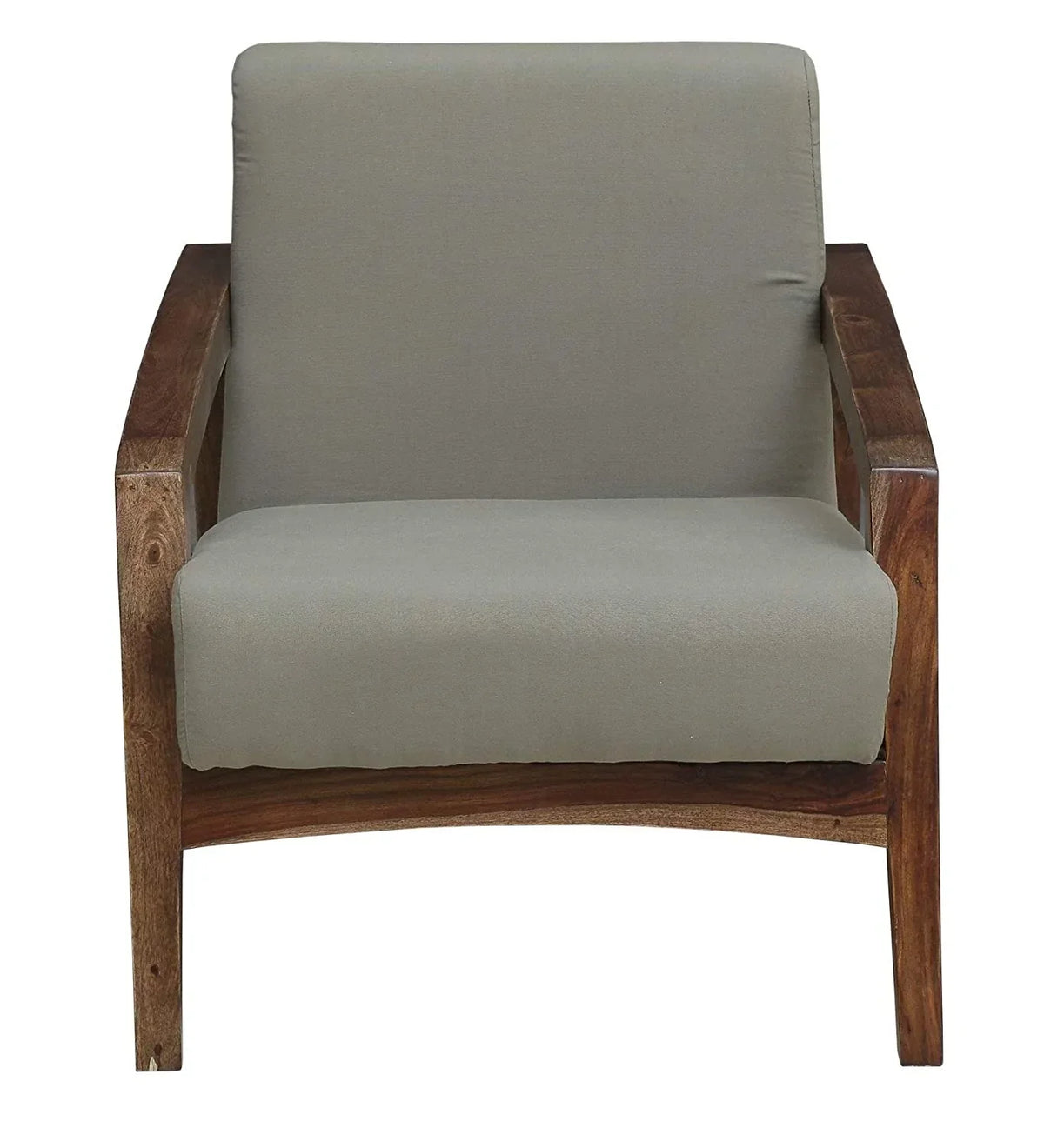 Eli Solid Wood One Seater Sofa In Provincial Teak Finish For Living Room Furniture