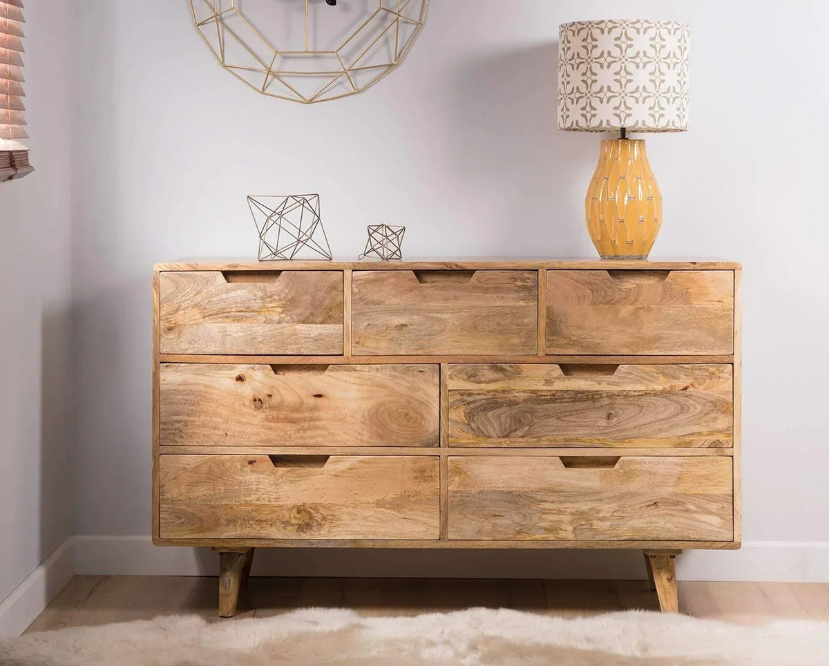 San Solid Wood Sideboard In Natural Finish For Living Room Furniture
