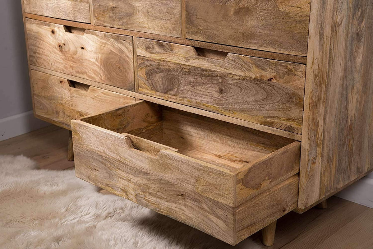 San Solid Wood Sideboard In Natural Finish For Living Room Furniture