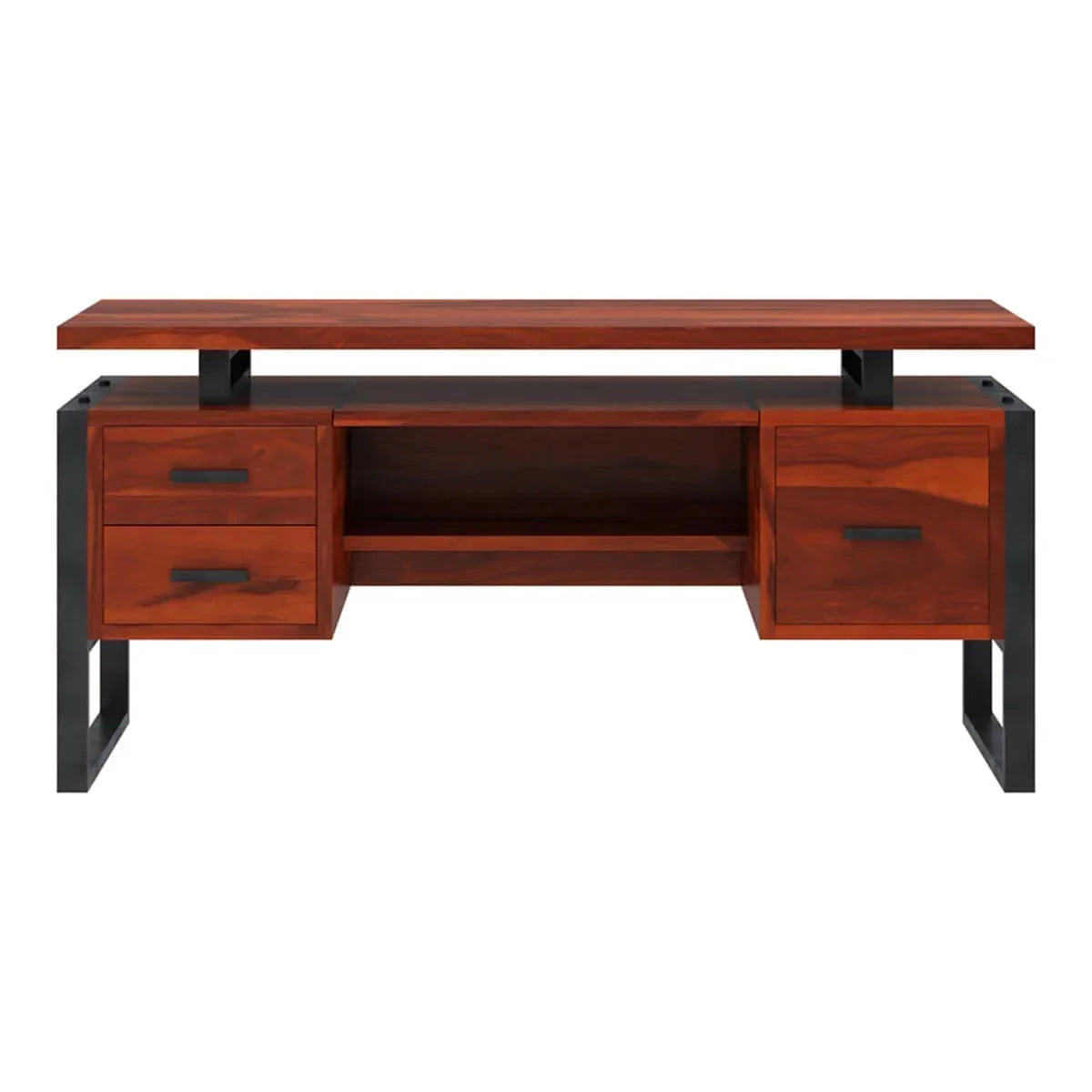 Jenex Sheesham Wood Study Table In Honey Oak  For Study Room Furniture