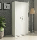 Two Door Wardrobe in White Colour