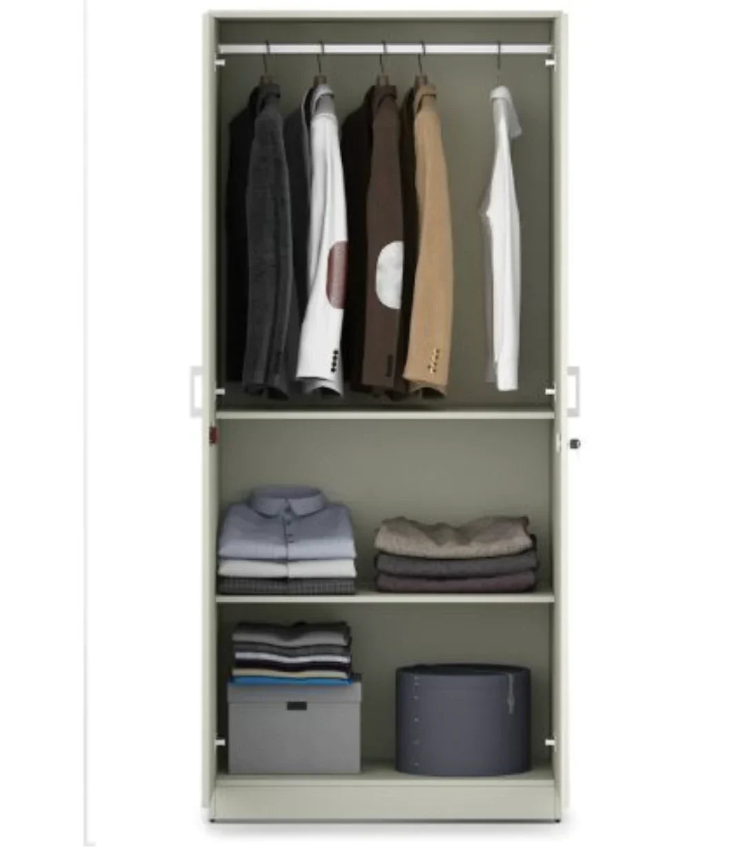 Two Door Wardrobe in White Colour