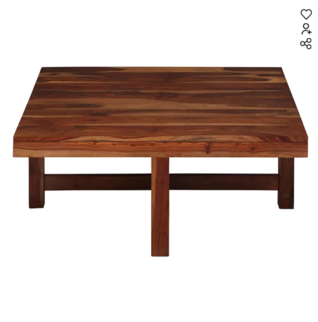 Wood Fiber-Wood Coffee Table with 4 Stools