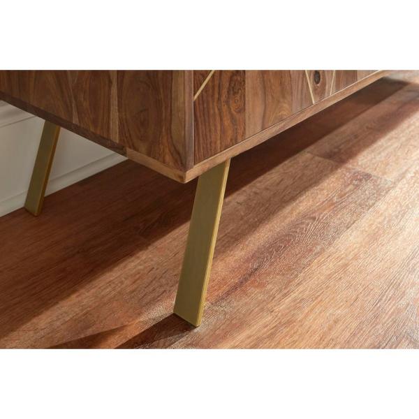 Sheesham Solid Wood Sideboard in Rustic Teak Finish