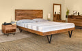 Haida Solid Wood King & Queen Size Beds  In Natural Teak Finish For Bedroom Furniture