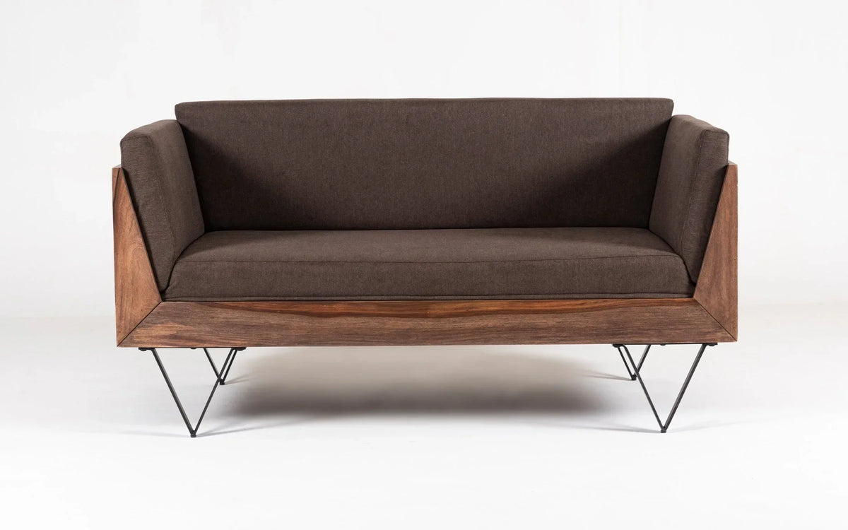 Orangetree Solid Wood 3 Seater Sofa & 2 Seater Sofa In Natural Teak Finish For Living Room