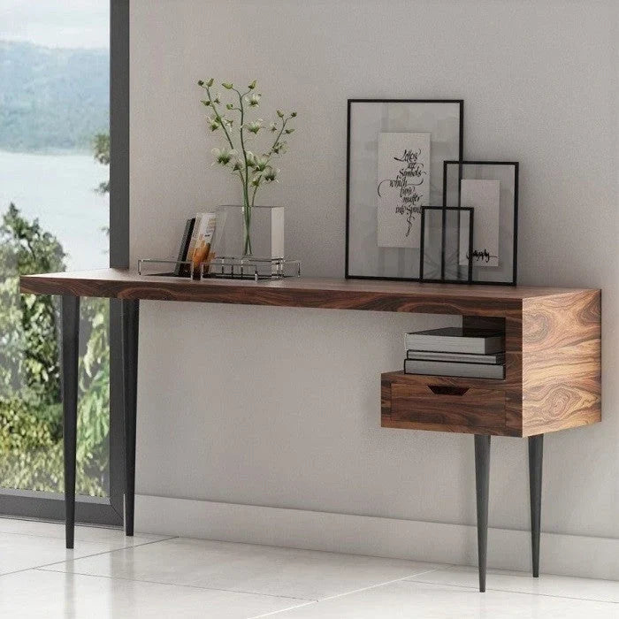 Onyx Sheesham Wood Study Table In Natural Finish For Study Room Furniture