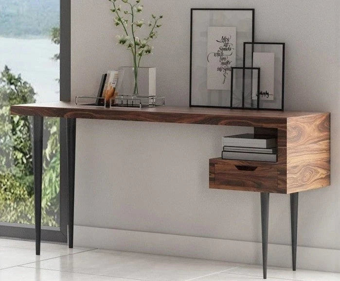 Onyx Sheesham Wood Study Table In Natural Finish For Study Room Furniture