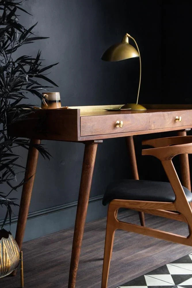 Eon Sheesham Wood Study Table In Provincial Teak Finish For Study Room Furniture