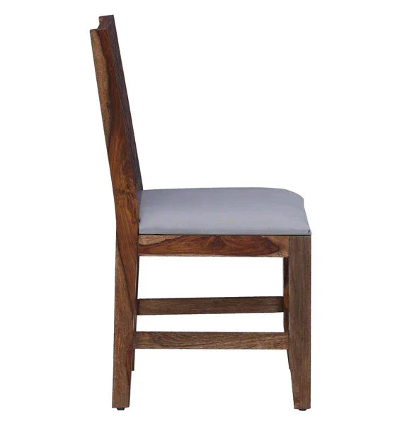 Kia Solid Wood Dining Chair (Set of 2) in Rustic Teak Finish For Dining Room Furniture